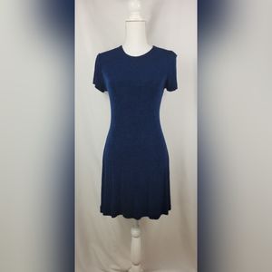 1990s True Vintage Navy Blue Sparkle Skater Mini Dress | Marian and Maral | Med